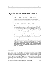 Theoretical modelling of steps on the CaF2(111) surface