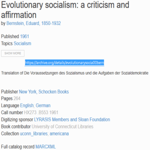 Evolutionary Socialism