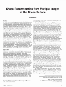 Shape Reconstruction from Multiple Images of the Ocean Surface