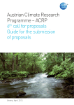 Austrian Climate Research Programme – ACRP 6th call for