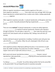 Asexual Reproduction video worksheet