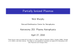 Partially Ionized Plasmas - Harvard