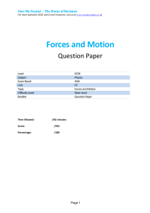 2.1.2 Forces and Motion SILVER QP