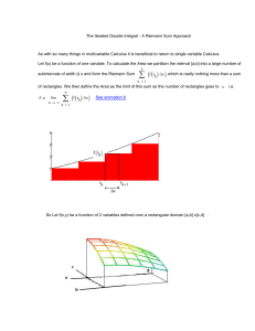 Notes - Double Integrals and Riemann Sums