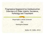 Progressive Degenerative Communication Disorders of