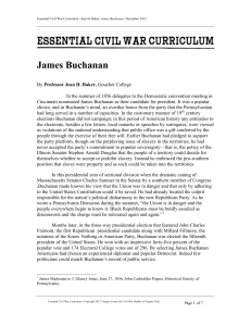 James Buchanan Essay - Essential Civil War Curriculum
