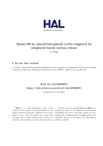 Quasi-100 ky glacial-interglacial cycles triggered by - HAL-Insu