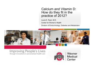 Calcium and Vitamin D: How do they fit in the practice of 2012?