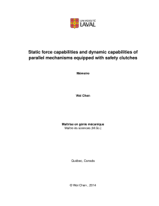 Static force capabilities and dynamic capabilities of parallel
