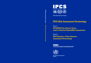 IPCS Risk Assessment Terminology