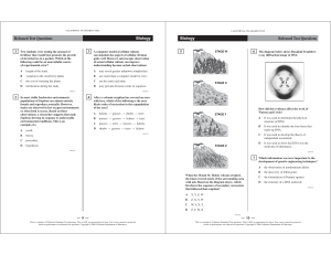 Biology RTQs - Standardized Testing and Reporting (CA Dept of