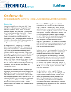 GenoSure Archive  : Cell-associated Viral DNA Assay for