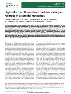 High-velocity collisions from the lunar cataclysm recorded in