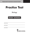 MCAS Biology High School Practice Test 2017