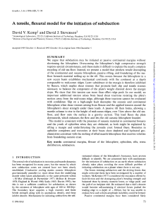 A tensile, flexural model for the initiation of subduction