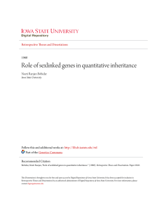 Role of sexlinked genes in quantitative inheritance