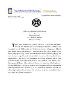 Leaders in African-Centered Education by Kamautu Ashanti (AKA