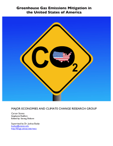 Greenhouse Gas Emissions Mitigation in the United States of America