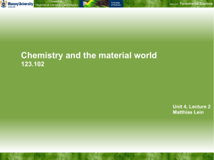 Chemistry and the material world