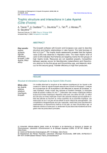 Trophic structure and interactions in Lake Ayamé \(Côte d`Ivoire\)