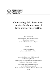 Comparing field ionization models in simulations of laser
