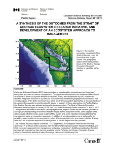 A synthesis of the outcomes from the Strait of Georgia Ecosystem