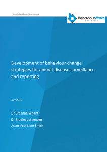Development of behaviour change strategies for animal disease