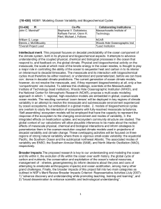 1 [10-430] MOBY: Modeling Ocean Variability and Biogeochemical