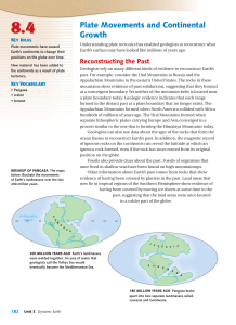 Plate Movements and Continental Growth