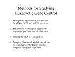 Methods for Studying Eukaryotic Gene Control