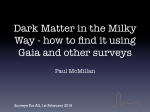 Dark Matter in the Milky Way - how to find it using Gaia and other