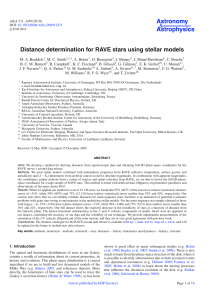 Distance determination for RAVE stars using stellar models
