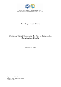 Monetary Circuit Theory and the Role of Banks in the