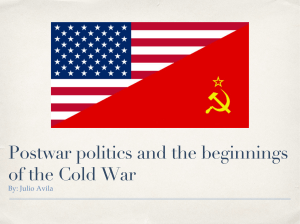 Cold War beginnings p1