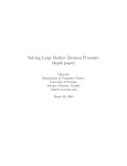 Solving Large Markov Decision Processes (depth paper)
