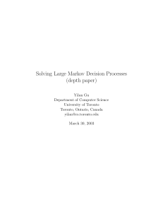 Solving Large Markov Decision Processes (depth paper)