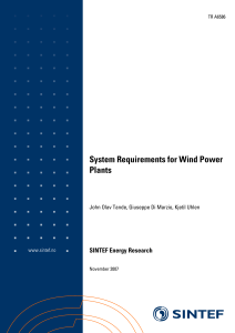 System Requirements for Wind Power Plants