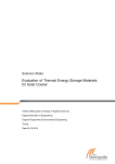 Evaluation of Thermal Energy Storage Materials for Solar