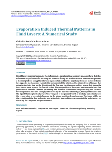 Evaporation Induced Thermal Patterns in Fluid Layers