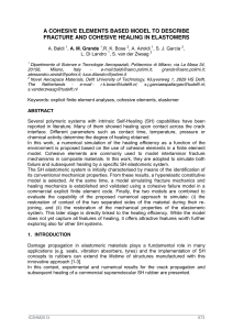 a cohesive elements based model to describe fracture and cohesive