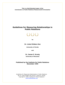 Guidelines for Measuring Relationships in Public