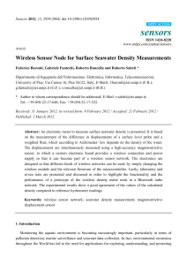 Wireless Sensor Node for Surface Seawater Density Measurements