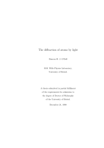 The diffraction of atoms by light