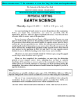 August 2011 - Regents Earth Science