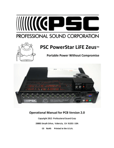 PowerStar LiFE Zeus - Professional Sound Corporation
