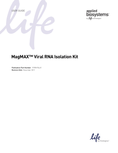 MagMAX™ Viral RNA Isolation Kit User Guide