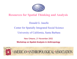 Resources for Spatial Thinking and Analysis