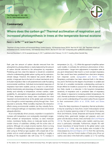 Where does the carbon go? Thermal acclimation of respiration and