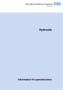 Hydrocele  - The Mid Yorkshire Hospitals NHS Trust