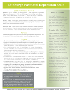 Edinburgh Postnatal Depression Scale